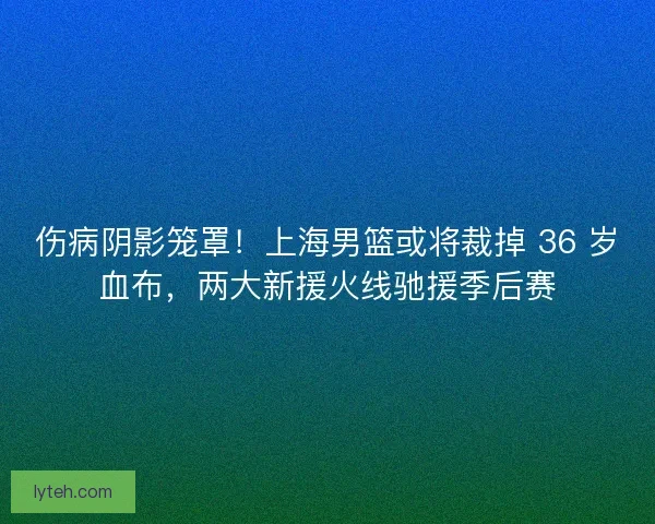 伤病阴影笼罩！上海男篮或将裁掉 36 岁血布，两大新援火线驰援季后赛